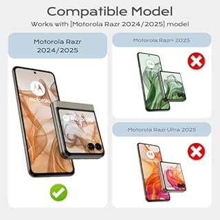 Tccvayar for Motorola Razr 2025/2024 Magnetic Case [Compatible with MagSafe] with Screen Protector, Hinge Protection,Soft TPU & Hard PC Dual-Layer Cover Anti-Scratch for Moto Razr 2025/2024,Black