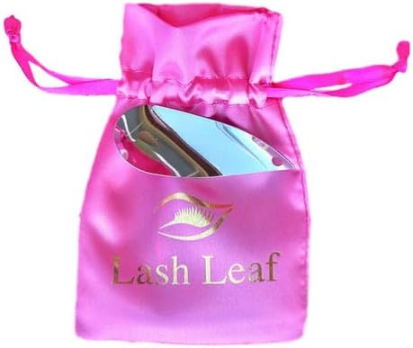 Lash Leaf Eyelash Curler – Boost Lash Curl Pain Free -Designed by a Professional for Professional Results (Pink Bag-Gold Lettering)