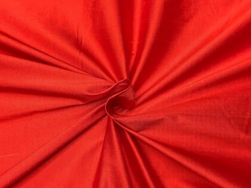 Tissu en soie rouge tomate rigide 137,2 cm, finissez-en avec les tissus sans tenue DUP432