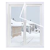 GGYMEI Bache De Protection Épaissir Le Film Isolant pour Fenêtre Hiver Coupe-Vent Salon Cloison Balcon Résistant Au Froid Translucide (Color : Clear, Size : 100×60cm)