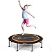 COSTWAY Trampolino Fitness Pieghevole, Tappeto Elastico con Cuscinetti di Sicurezza, Ideale per Interno ed Esterno, Capacità di Carico 150kg (Arancione)