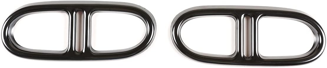 Stainless Steel Exhaust Muffler Tail Tip Pipe Trim Cap Cover Frame 2Pcs For Mercedes-Benz GLA 4MATIC 2020 2021 Car Accessories (Silver)