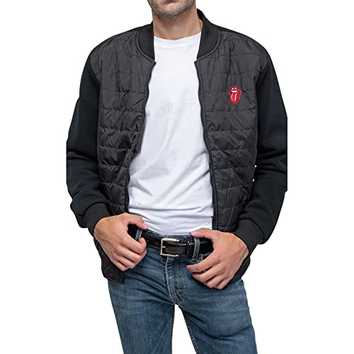 Rolling Stones Veste Matelassée Haut de Gamme à Finition Classic Tongue Noir