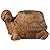 Classic Home and Garden Cement Buddies Indoor Outdoor Planter with Drainage Hole, Turtle, Rust, Small, 6in