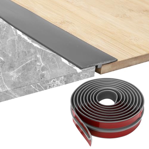 Tira de Umbral de Autoadhesivo, 300 x 5cm Perfil de Transición para Suelo de PVC, Tira de Transición Suelo, Listones de Madera Decorativos, para Transiciones entre Baldosas Suelos de Madera Moquetas
