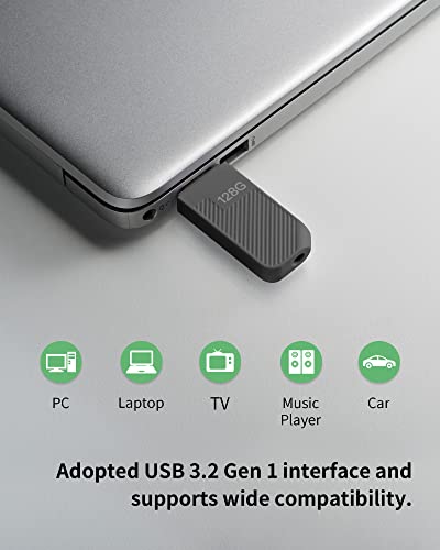 Image of Acer UP300 128GB USB 3.2 Gen 1 Flash Memory Drive, Black - BL.9BWWA.527