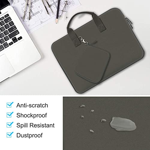 Image of Hseok Laptop Sleeve 13.3-14 inch Case with Small Pouch, Neoprene Computer Bag Compatible with MacBook Neo /Pro 14 M5 /M4 /M3 /M2 /M1, Mac Air /Pro 13.3, XPS 14 and Most 13-14 inch Notebooks,D02G01