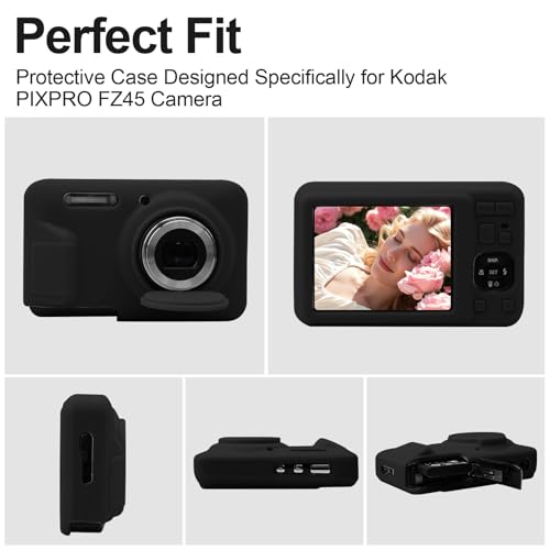 Funda de silicona para cámara Kodak PIXPRO FZ55 negra miniatura 3