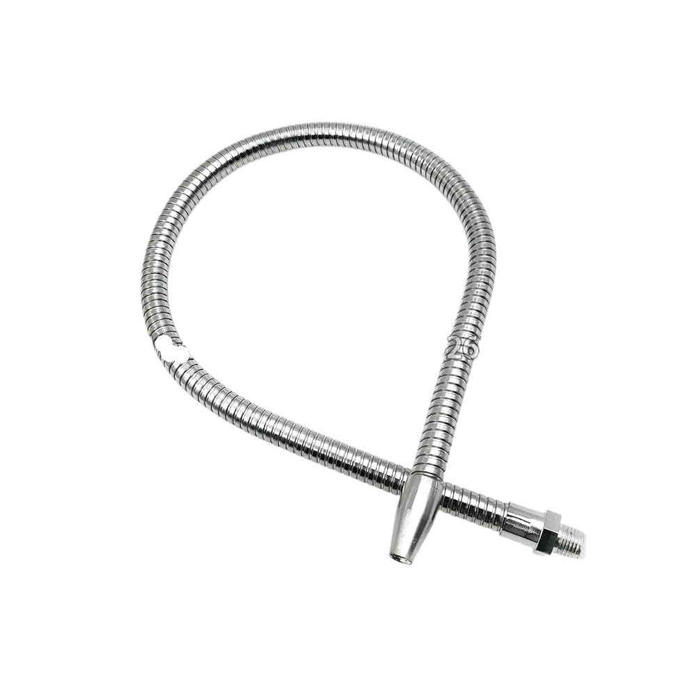 SBTRKT Flexibler Kühlmittelschlauch aus Metall for Wasser- und Ölkühlung mit Rundkopfdüse und einstellbarem Schalter for die Kühlung von CNC-Drehmaschinen(3/8 Male 500mm)