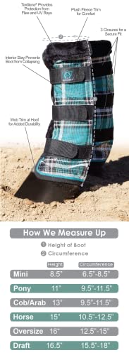 Kensington Protective Products Horse Fly Boots - Fleece Trimmed - Stay-Up Technology - Protection from Insect Bites and… - Image 3