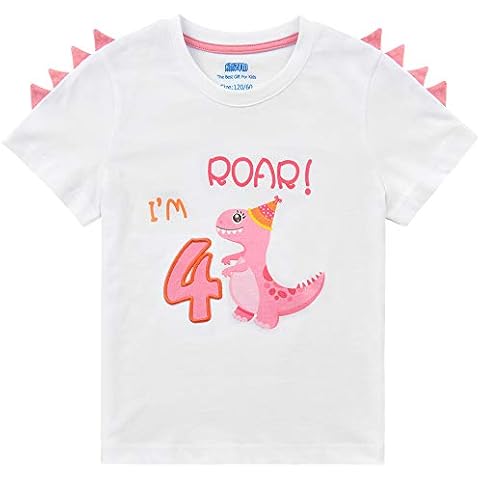 T-shirt Bébé Fille AMZTM Dinosaure Cover