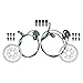 Aluminum Alloy V Brake Set for Mountain for Bicycle Cycling with Linear Spring System, Front and Rear Compatible(Silver)