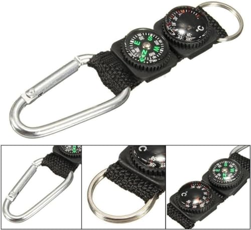 Brújula Termómetro Carabinero Metal para Camping miniatura 3