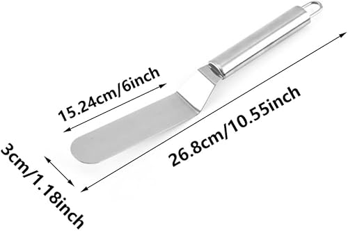 Miniatura 2 de SagaSave Espátula de glaseado en ángulo para tartas, esparcidor de mantequilla, espátulas compensadas para decoración de pasteles, glaseado en