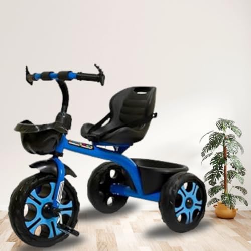 Image of Maanit Kids Tricycle with Rear & Front Basket | Comfortable Cushioned Seat | Baby Trike for Boys & Girls Ages 2 to 4 Years | Sturdy & Safe Tricycle