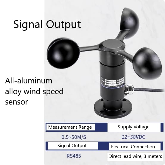 All-Aluminum Alloy Ultrasonic Pipeline-Type High-Precision Wind Speed Sensor & Three-Cup Anemometer (RS485 Output)