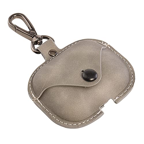 Image of Emmett Case Compatible with Airpods Pro, Premium PU Leather AirPods Pro Case Cover (Grey)
