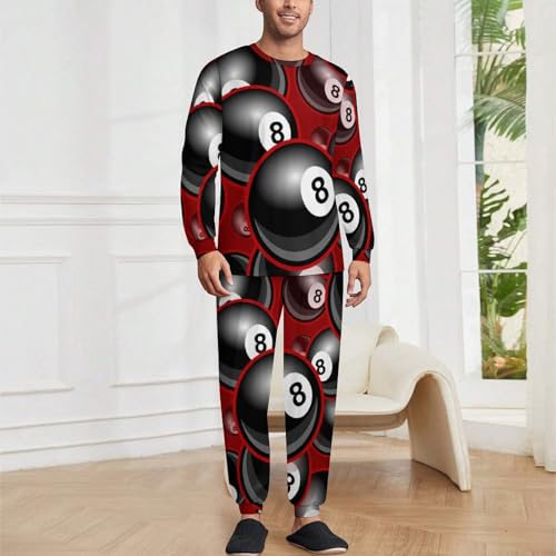 Pajama Set for Men Loungewear Long Sleeve Funny Comic Speech Bubble with Pockets Drawstring2