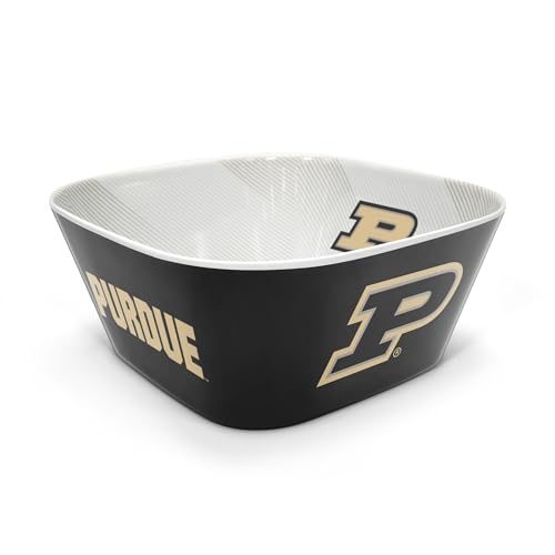 Image of YouTheFan NCAA Purdue Boilermakers Officially-licensed Large Party Bowl - 100% Melamine, dishwasher safe, BPA free - holds large bag of chips - sleek design - perfect for game day or any day