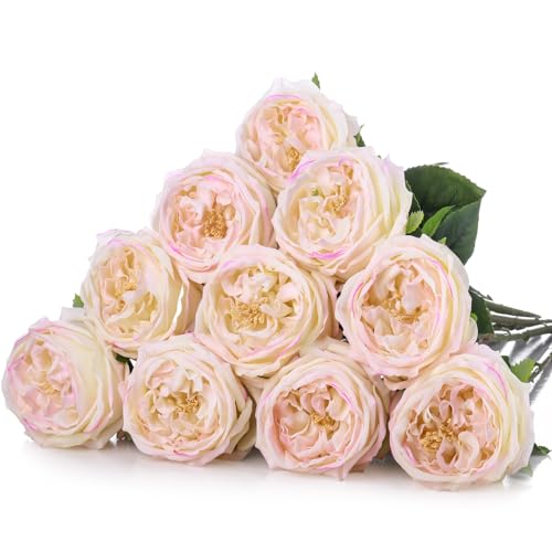 Daifunli 10pcs Real Lifelike Peonies Artificial...