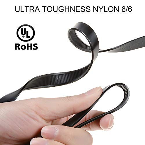 Length: 35.4” Flex Cuffs, 10Pcs Heavy Duty Zip Tie Handcuffs Restraint Disposable Police Nylon Double Cuffs With Uv & Heat Resistant, 250 Lbs Tensile Strength - Black #TOP1