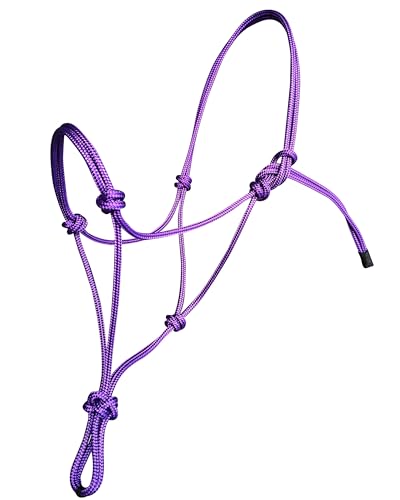 Rope Halters for Horses Training Soft - 11 Sizes - Miniature, Foal, Weanling, Small Pony, Cob/Arab, Horse, Warmblood, Draft