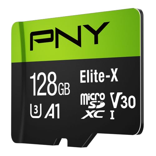 PNY 128GB Elite-X Class 10 U3 V30 A1 microSDXC Flash Memory Card