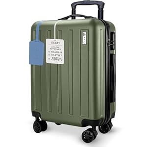 AVIO Jett 55cm Cabin Suitcase – Lightweight Hard Shell Carry On Luggage with 4 Spinner Wheels, Telescopic Handle & 3-Digit Lock – Airline Approved Cabin Bag