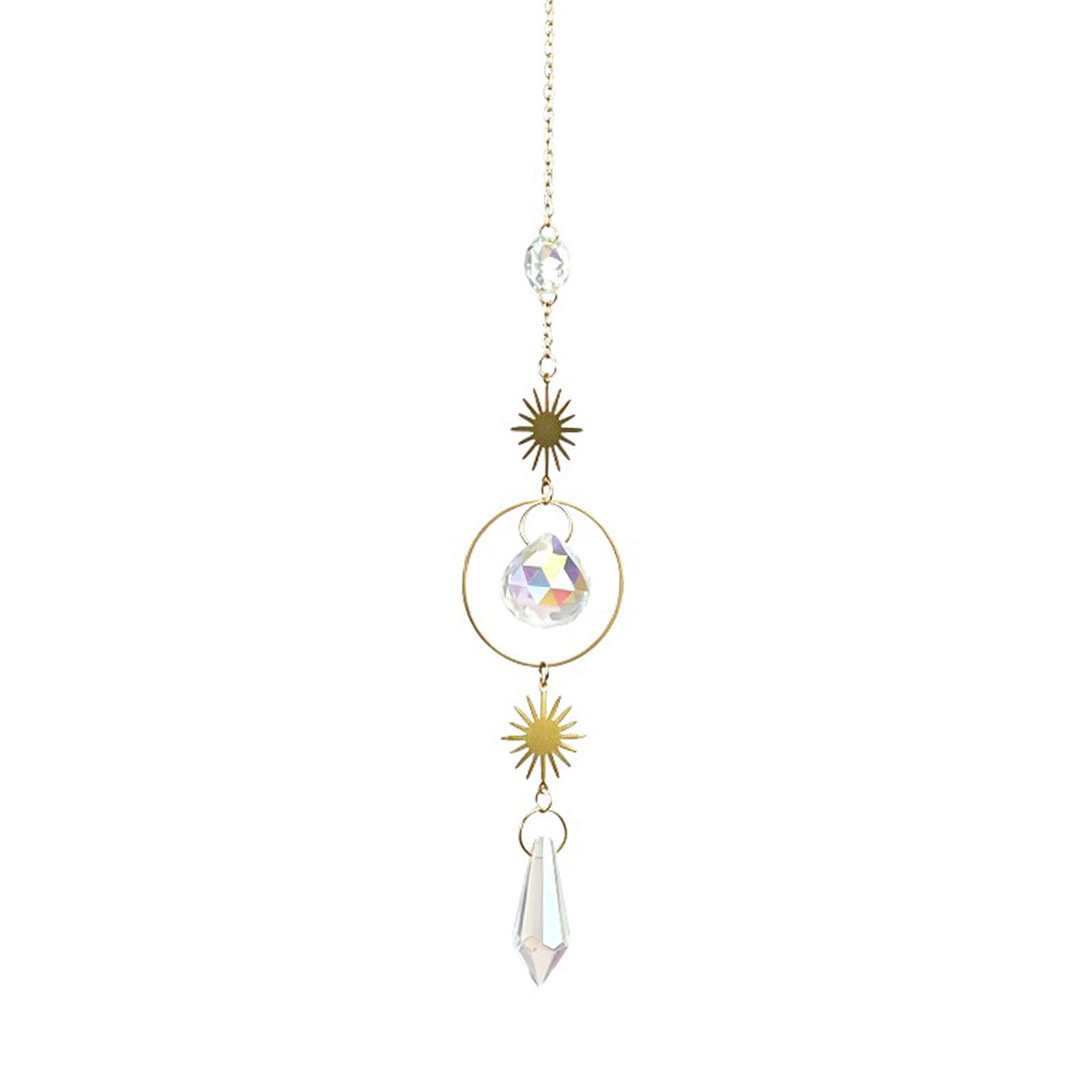 Generic Hanging Crystal Ball Sun Catcher Rainbow Maker Prism Moon Star