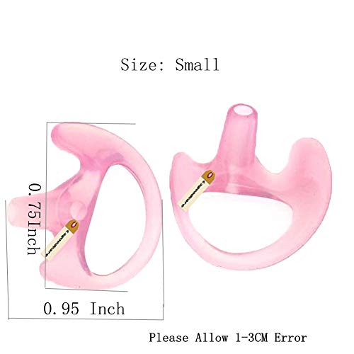 Radio Ear Mold Ear Bud Pink Small, Lsgoodcare Earmold Earbuds Replacement Left Right Ear For 2 Way Radio Acoustic Coil Tube Earpiece, Insert Earmould Soft Walkie Talkie Ear Pieces , 3 Pairs #TOP1