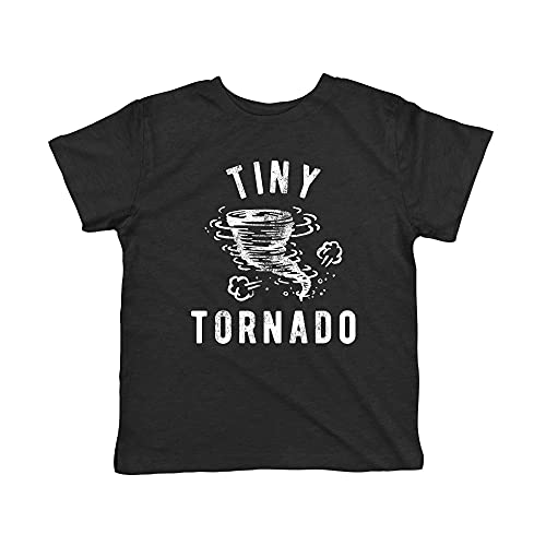 Toddler Tiny Tornado T Shirt Funny Chaos Crazy Littke Kid Graphic Novelty Tee Funny Kids Shirts Cool Sarcastic Apparel Childrens Graphic Tees Black 2T