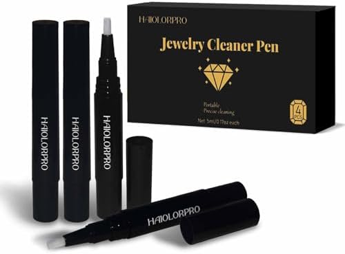 Jewelry Cleaner Pen 4PCS, Ring Cleaner Pen with Soft Brush, Diamo...