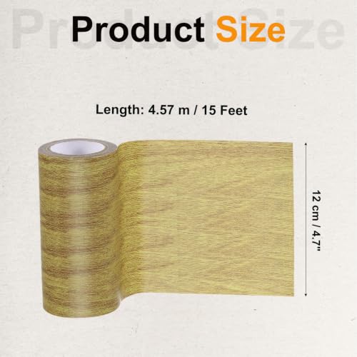 Image of PATIKIL Wood Grain Tape 4.7 inch x 15 Ft, Self-Adhesive Wood Texture Repair Tape Realistic Wood Effect Contact Paper Patch for Furniture Cabinets Floor Walls Home Decoration, Brown Oak