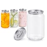MASTLOUFUL Lattine in Pet Trasparente da 250 ml con coperchi in Alluminio a Strappo, da sigillare per Bevande Fredde, caffè, tè e succhi, Confezione da 200 Bottiglie 330ml