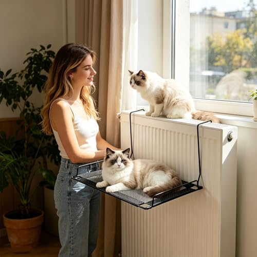 Hamaca plegable para gatos para evitar el calor en dormitorios y salones 3