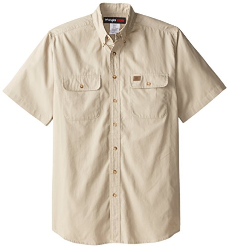 Wrangler Riggs Workwear Men s Ripstop Work Shirt, Khaki, Large