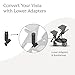 UPPAbaby Lower Adapter for Vista, Vista V2, Vista V3 Strollers/Compatible with RumbleSeat V2+, Bassinet, Aria, Mesa V2, and Mesa Max Infant Car Seats/Quick + Secure Attachment / 1 Set