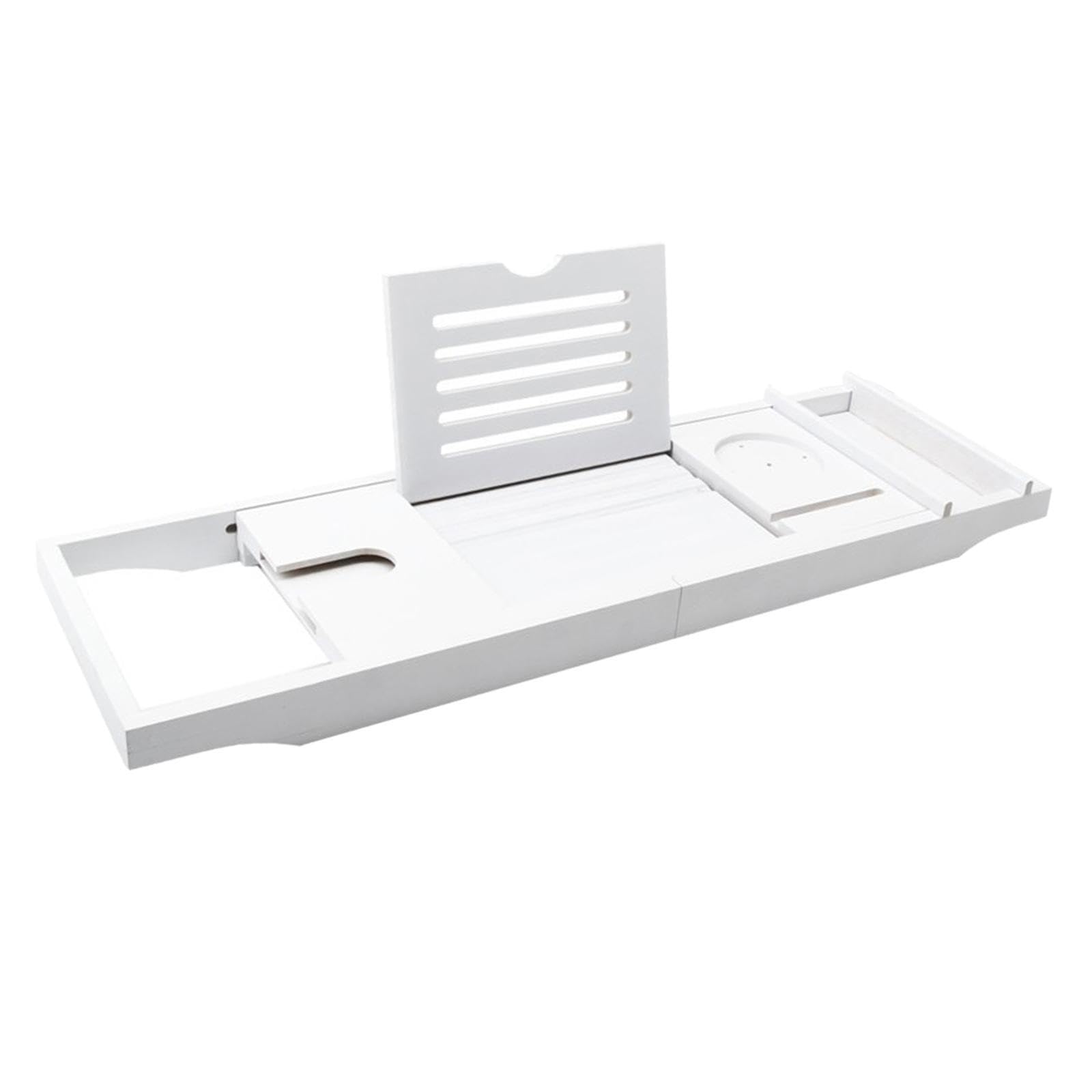 TWISAXC Expandable Bathtub Tray Bamboo Organizer With Adjustable Features For Holding Phones Drinks Snacks Providing Comfort Bathtub Tray Tablet Holder Organizer Rack