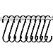 HONGECB Crochet en forme de S, Crochets en Aluminium en S de Suspendus, Crochet S, Crochets en métal, Crochets pour cuisine, Pour Salle de Bains, Chambre à Coucher et Bureau, Noir Mat, 10 Pièces