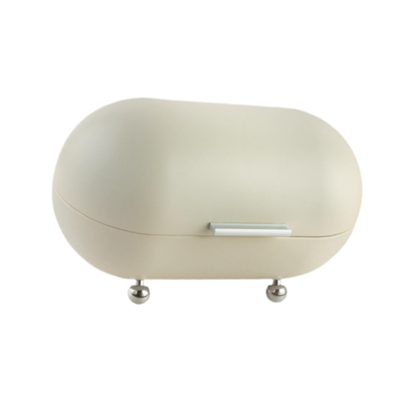 QIXCXAZ Bread Storage Bin Efficient Vintage Style Metal Bread Bin Kitchen Accessory Kitchen Metal Box Storage Container Snacks Countertop Pastry Organization , white