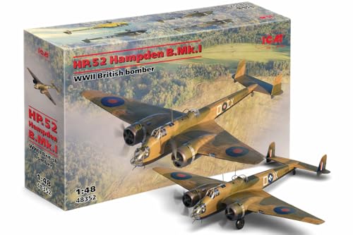 Maquette avion 1:48 HP.52 Hampden B.Mk.I ICM 48352 réplique historique de bombardier britannique