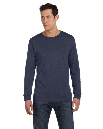 Canvas Filmore Long Sleeve Crewneck T-shirt - 3501 (Heather Navy / S)