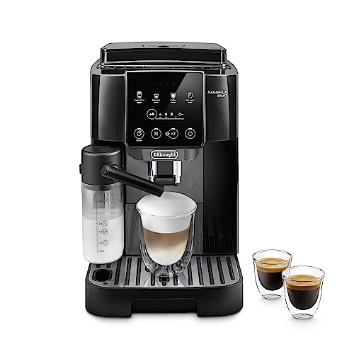De'Longhi Magnifica Start ECAM220.60.BG, Automatisk Kaffemaskin, Helautomatisk Maskin med LatteCrema, Espressomaskin med 4 Recept och En-Knapps Funktion, Panel med Mjuk Beröring, Svart