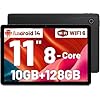 Freeski Tablet 11 Pulgadas, Android 14 Tablet Octa Core 5G/2.4G WiFi, Bluetooth 5.0, 10GB RAM+128GB ROM(1TB TF), 6800mAh, IPS 1280 * 800, Negro