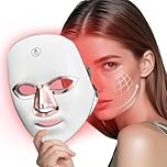 LED Face Mask,Beauty Skin Care,3 in 1 Beads Facial Skin Rejuvenation and Anti-Aging Light,7 LED Colors, Wrinkles, Anti-inflammatory,Rechargeable,Indoor