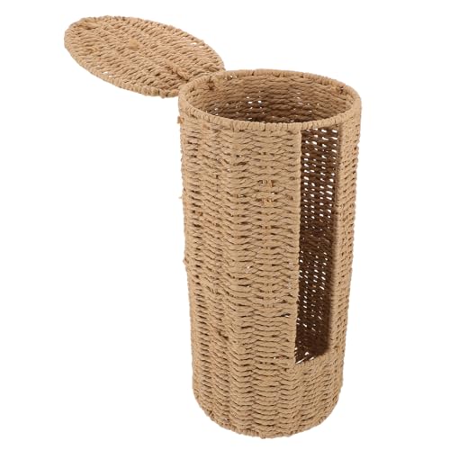 Porte-papier toilette en rotin pour une salle de bain style bohème chic - 2