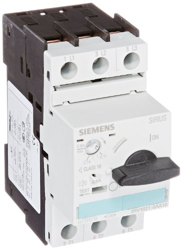 Siemens 3RV1021-1AA10 Manual Starter and Enclosure, Open Type, 1.1-1.6 FLA Adjustment Range