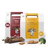 dr. bimix Pack Snacks Naturales para Perros. Nuggets de Pollo con Brócoli 450 g + Pulmón de Vacuno 150 g, Chuches Saludables Altos en Proteína y Colágeno
