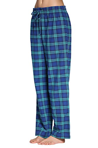 Cyz Women's 100% Cotton Super Soft Flannel Plaid Pajama/Lounge Pants-F17001-L #TOP1