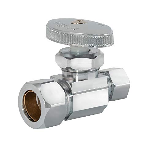 Eastman 04347Lf Multi-Turn Straight Stop Valve, 5/8 Inch Comp X 3/8 Inch Comp, Chrome #TOP19